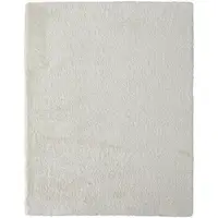 Photo of White Shag Power Loom Stain Resistant Area Rug