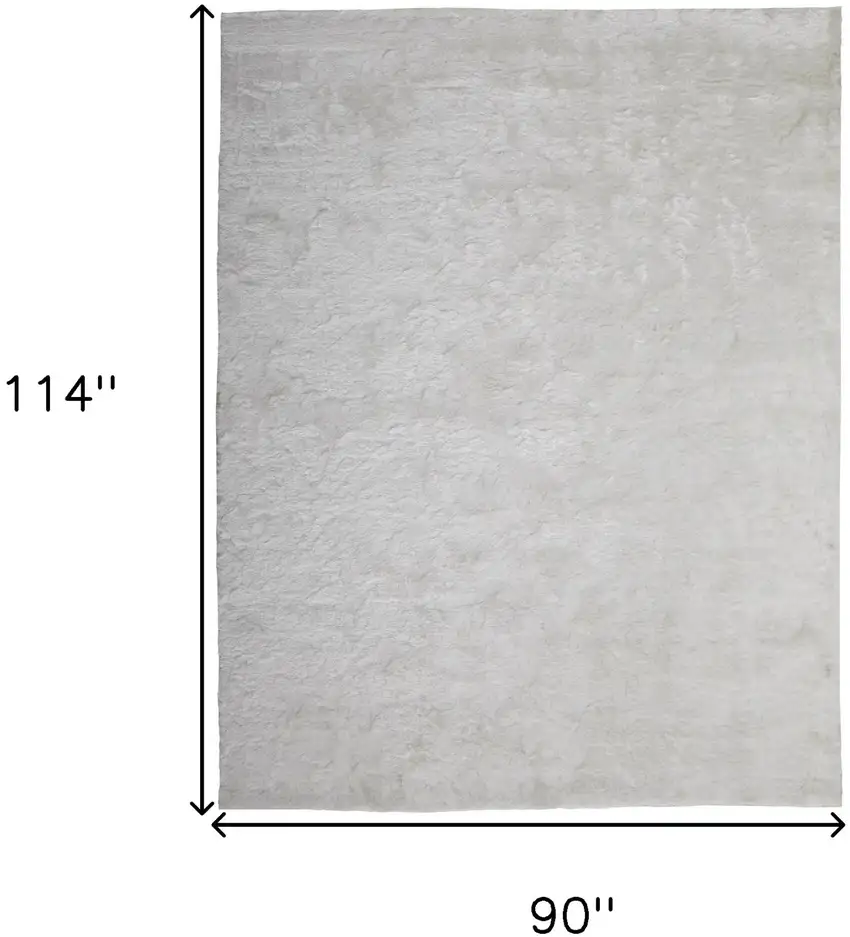 White Shag Tufted Handmade Area Rug Photo 6