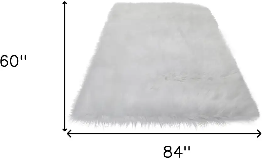White Sheepskin Washable Area Rug Photo 8