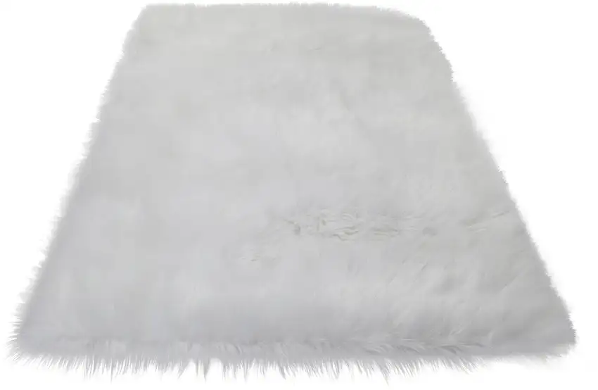 White Sheepskin Washable Area Rug Photo 2