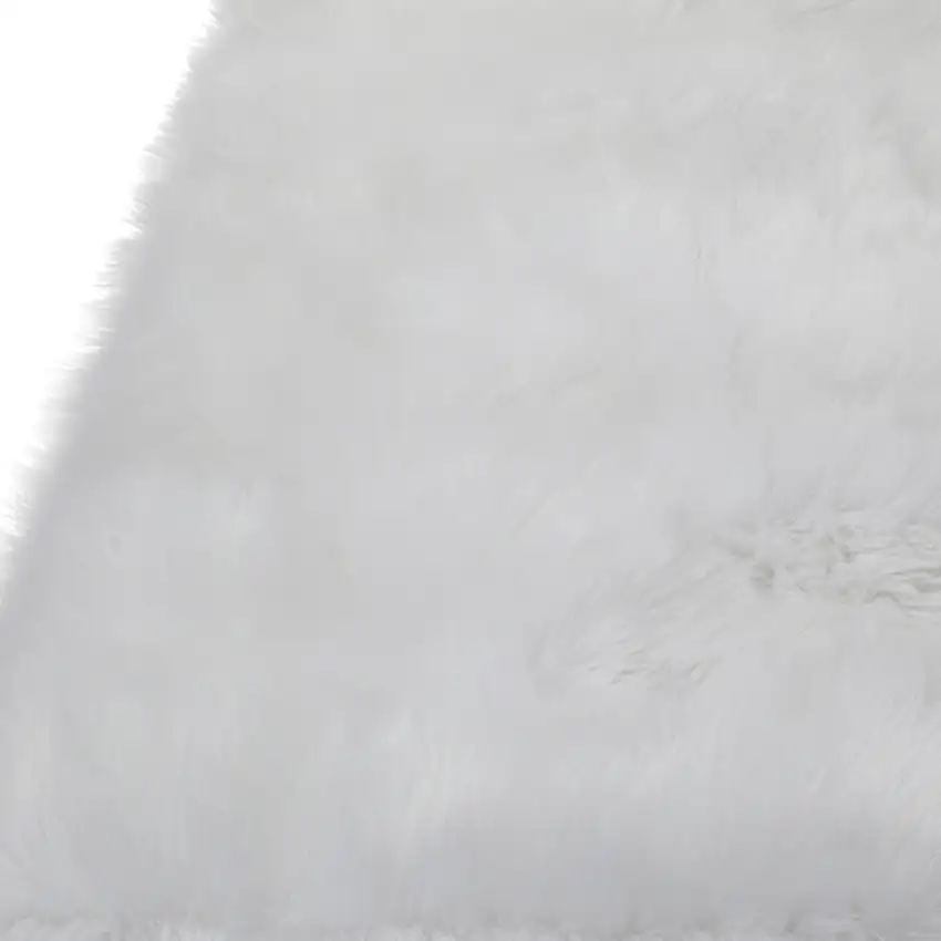 White Sheepskin Washable Area Rug Photo 4