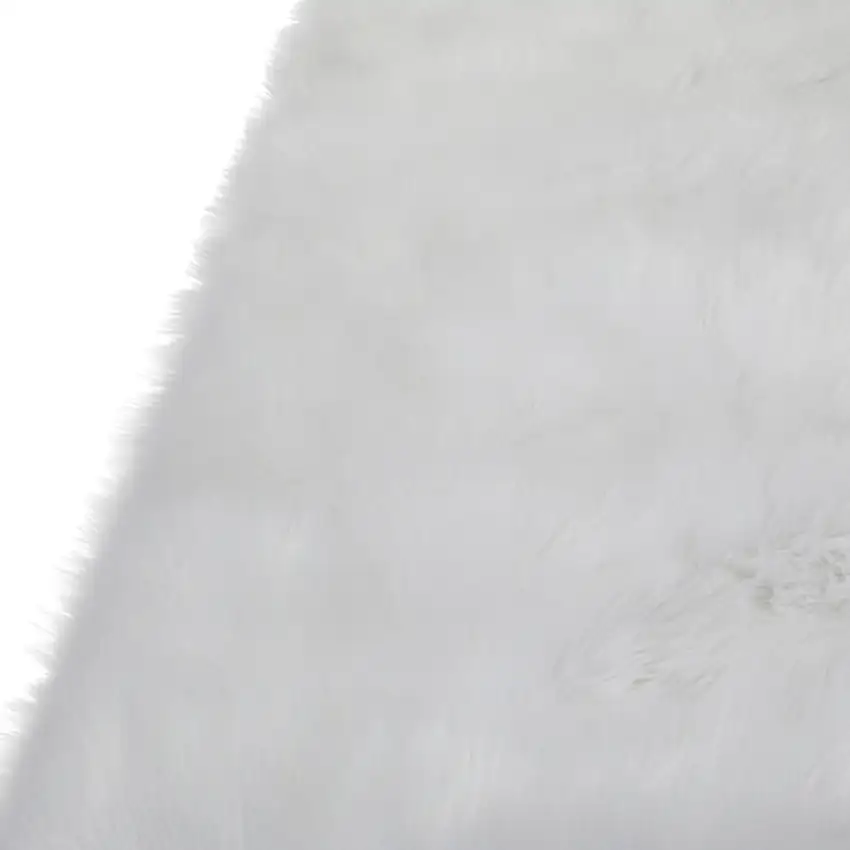 White Sheepskin Washable Area Rug Photo 9