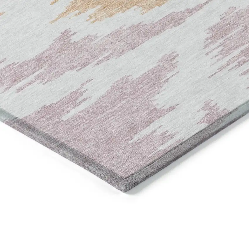 White Sky Blue And Artichoke Green Abstract Washable Indoor Outdoor Area Rug Photo 3