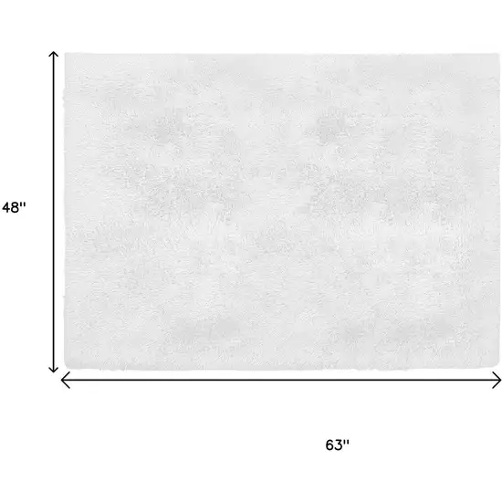 White Power Loom Area Rug Photo 3