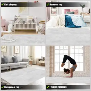 Photo of White Solid Modern Area Rug