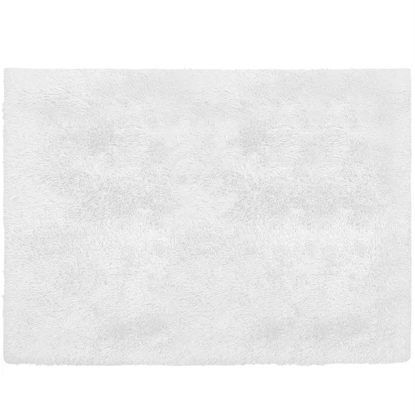 White Solid Modern Area Rug Photo 3