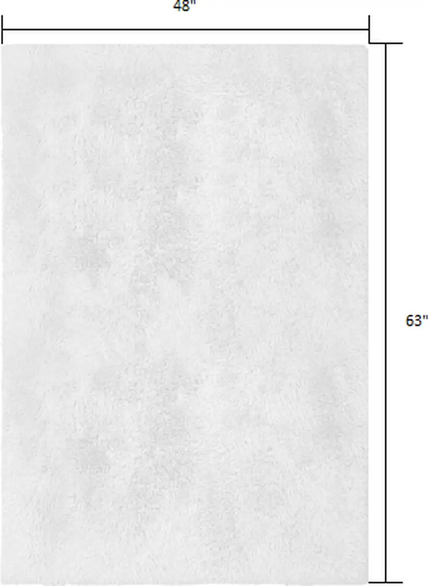 White Solid Modern Area Rug Photo 1