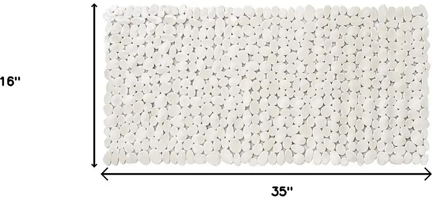 White Spa Pebbles Bathtub Mat Photo 4