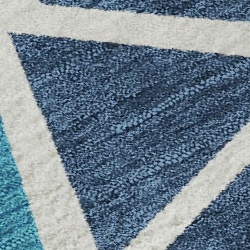 White Teal Pink And Orange Geometric Washable Area Rug With UV Protection Photo 2