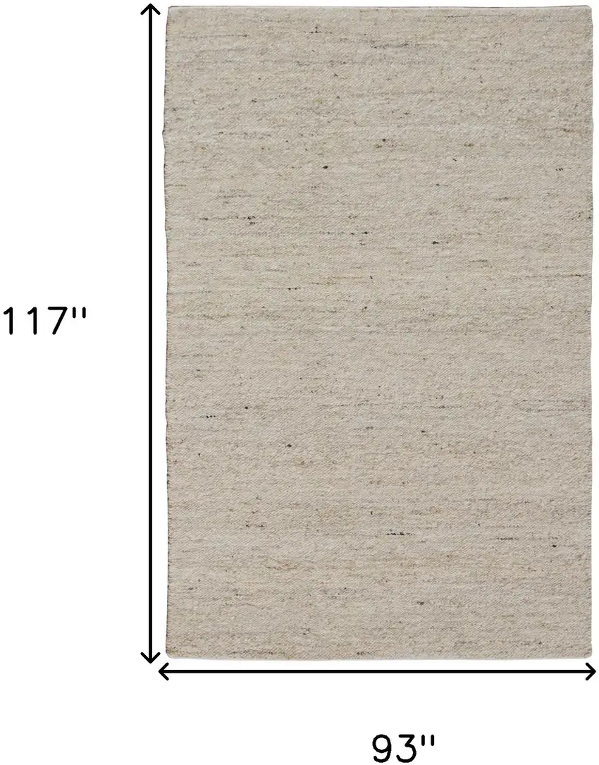 White Wool Hand Woven Area Rug Photo 9