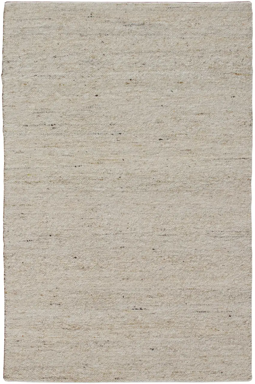 White Wool Hand Woven Area Rug Photo 1