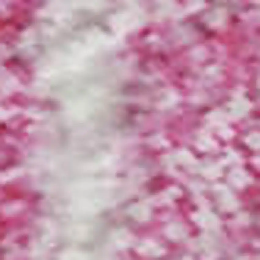 White Yellow And Pink Striped Washable Area Rug With UV Protection Photo 2