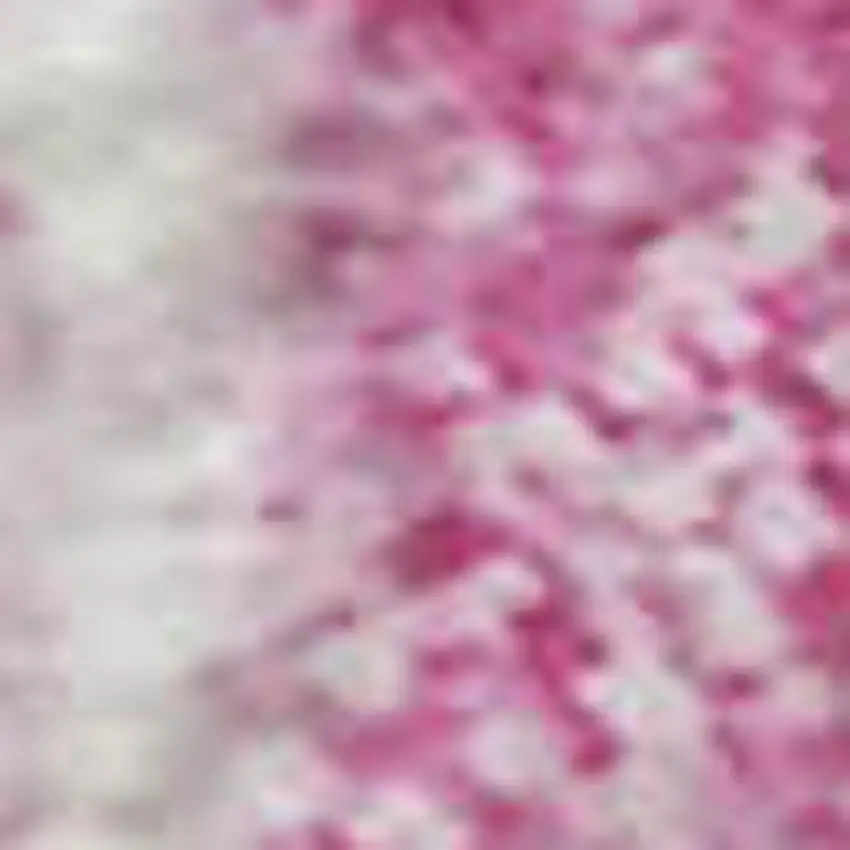 White Yellow And Pink Striped Washable Area Rug With UV Protection Photo 2