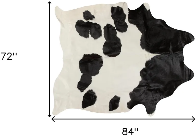 White and Black Cowhide  Rug Photo 5