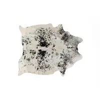 Photo of White and Black Cowhide  Rug