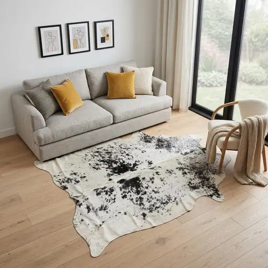 Black And White Cowhide Area Rug Photo 1