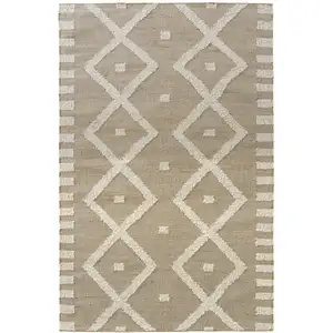 Photo of Wool Diamond Hand Woven Area Rug