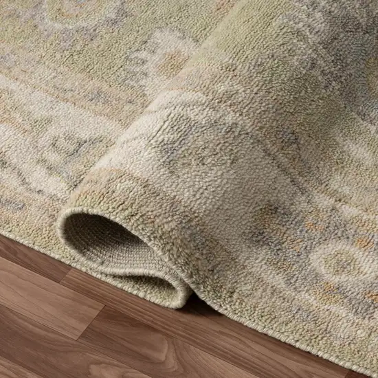 Wool Floral Hand Knotted Area Rug Photo 5