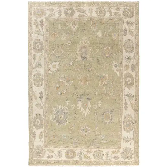 Wool Floral Hand Knotted Area Rug Photo 1
