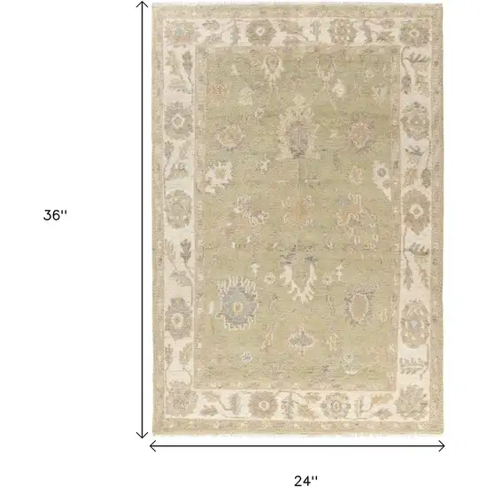 Wool Floral Hand Knotted Area Rug Photo 9