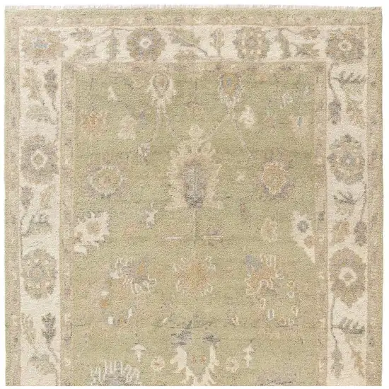 Wool Floral Hand Knotted Area Rug Photo 2