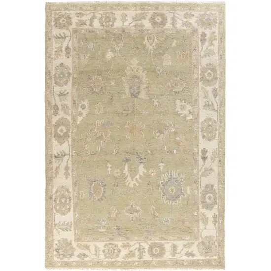 Wool Floral Hand Knotted Area Rug Photo 3