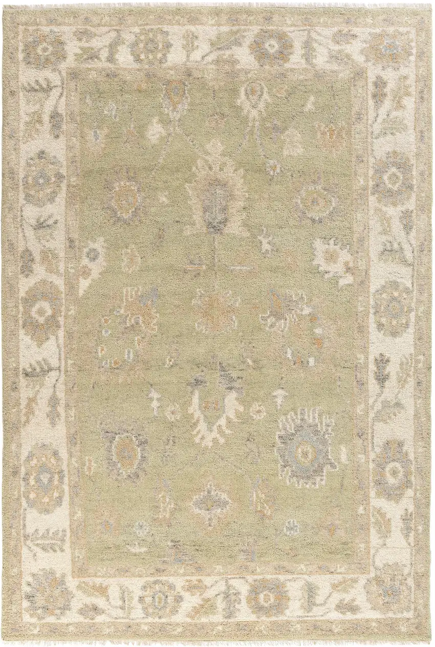 Wool Floral Hand Knotted Area Rug Photo 3
