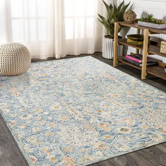 Wool Floral Hand Tufted Area Rug Photo 4