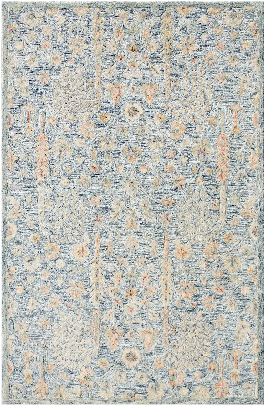Wool Floral Hand Tufted Area Rug Photo 1