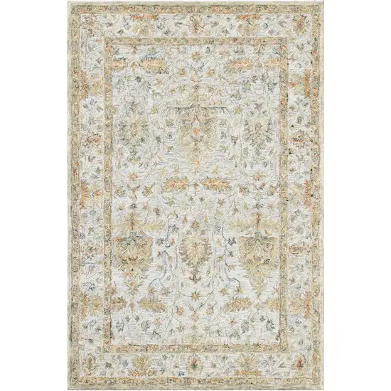 Wool Floral Hand Tufted Area Rug Photo 1