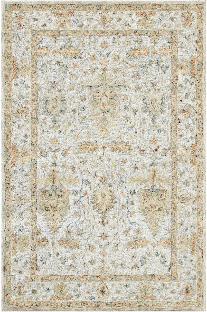 Wool Floral Hand Tufted Area Rug Photo 1
