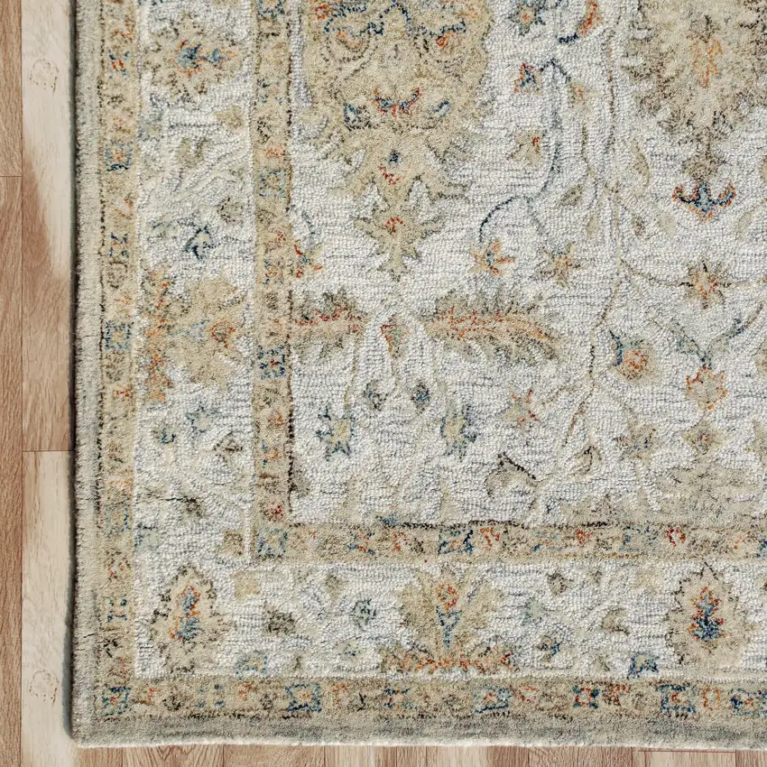 Wool Floral Hand Tufted Area Rug Photo 7