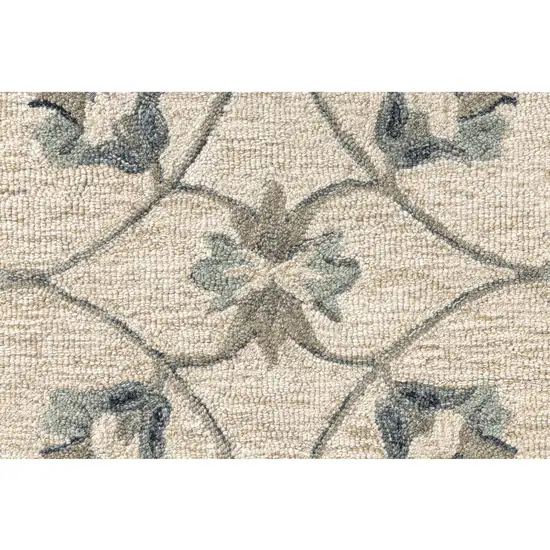 Wool Floral Hand Tufted Area Rug Photo 8