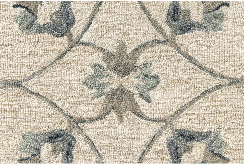 Wool Floral Hand Tufted Area Rug Photo 8