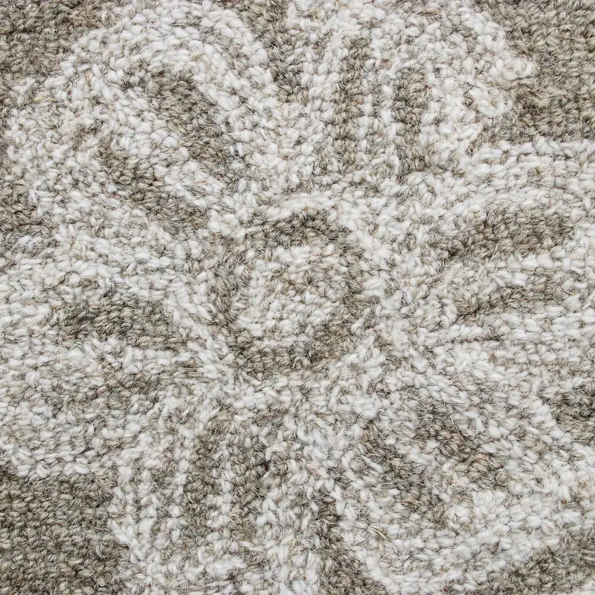 Wool Floral Hand Tufted Round Rug Photo 6