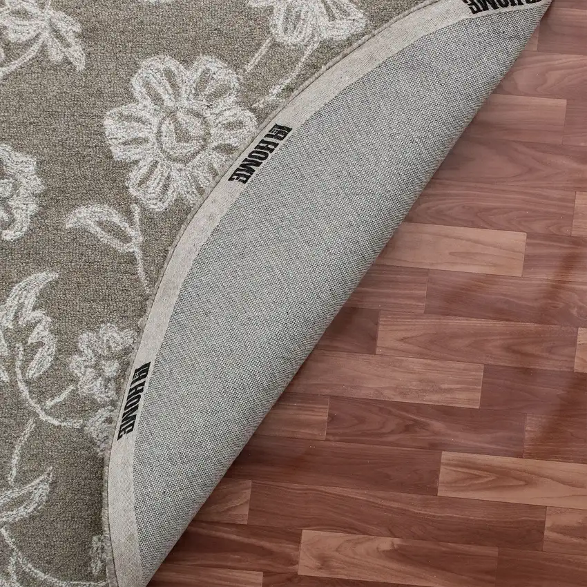 Wool Floral Hand Tufted Round Rug Photo 8