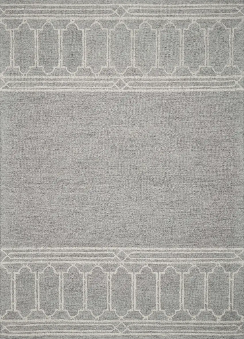 Wool Grey Area Rug Photo 1