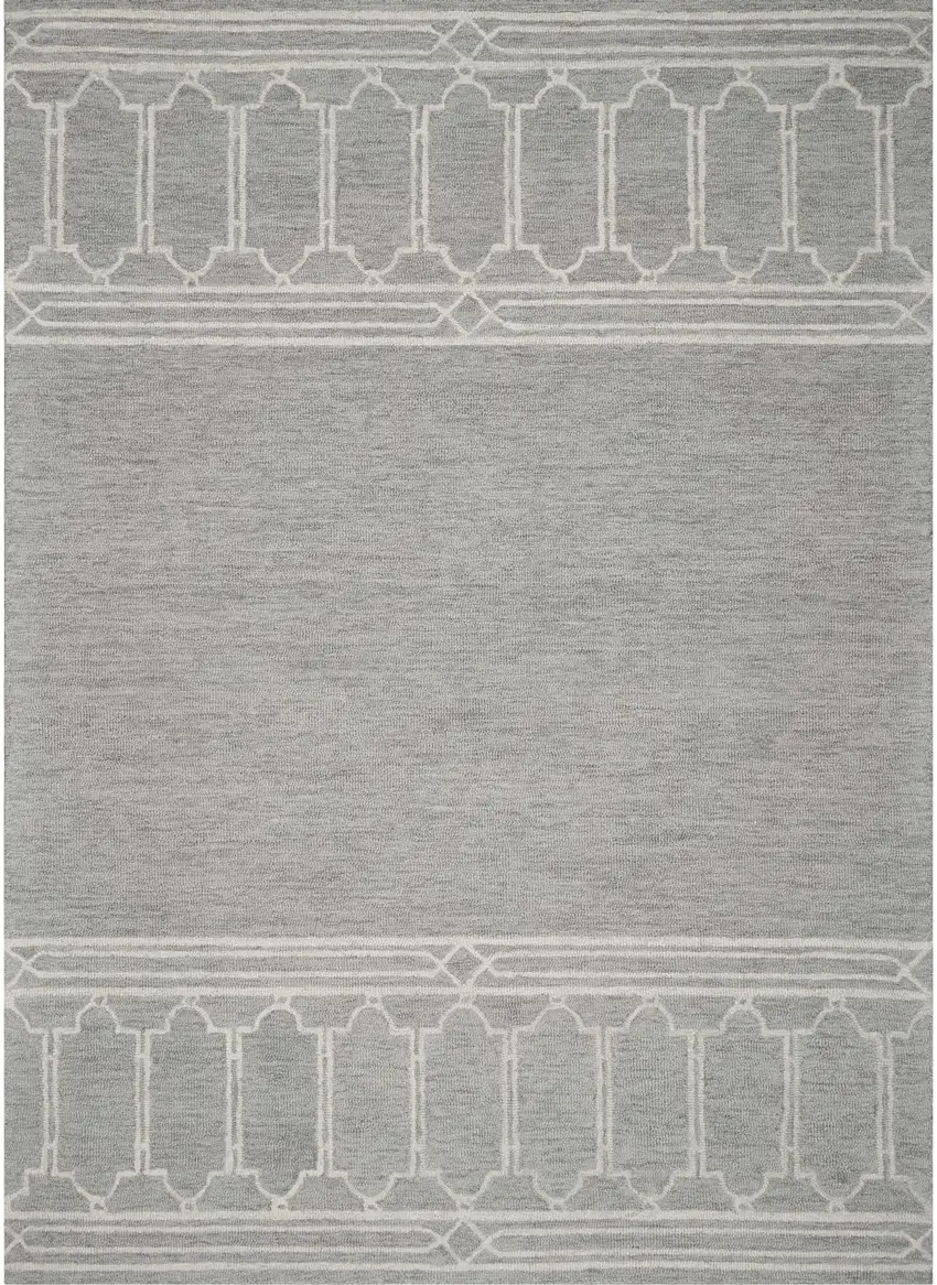 Wool Grey Area Rug Photo 2