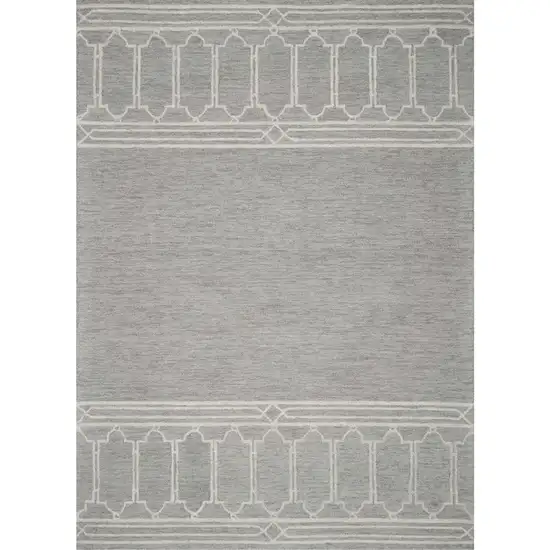 Wool Grey Area Rug Photo 2