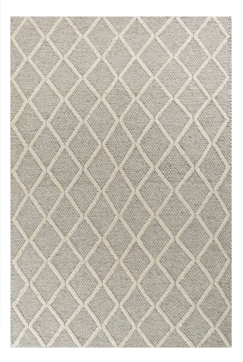 Wool Grey Area Rug Photo 2