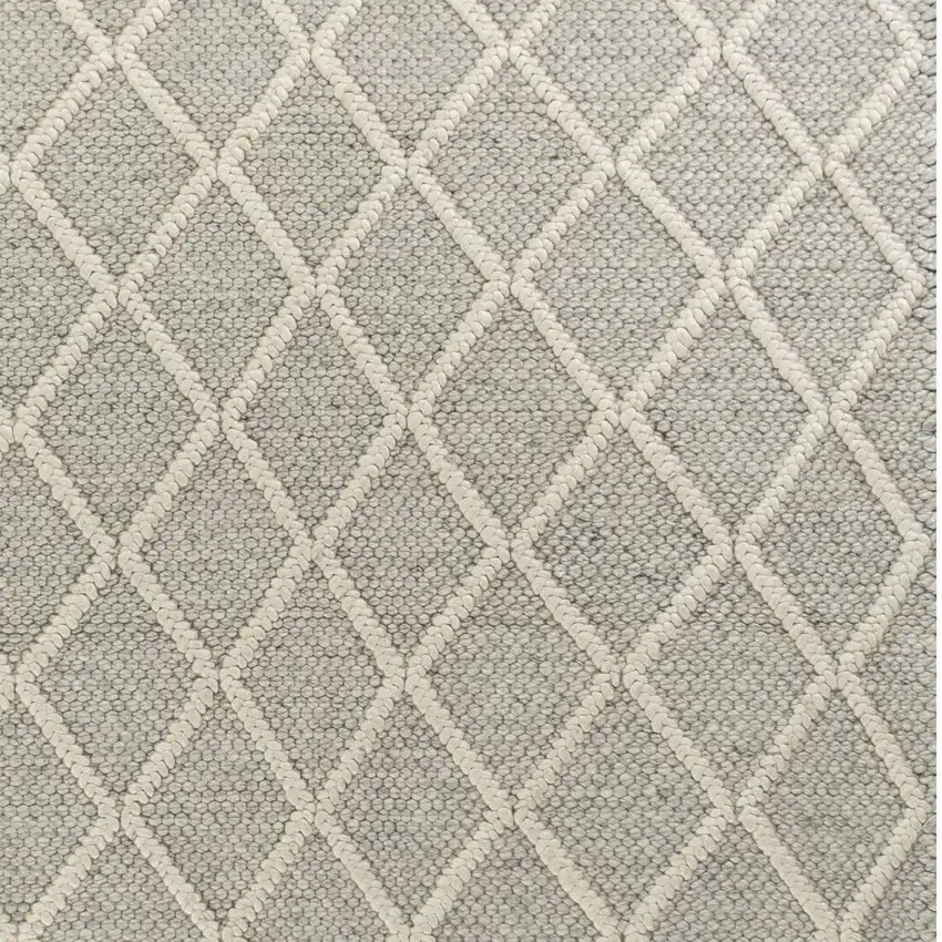 Wool Grey Area Rug Photo 6