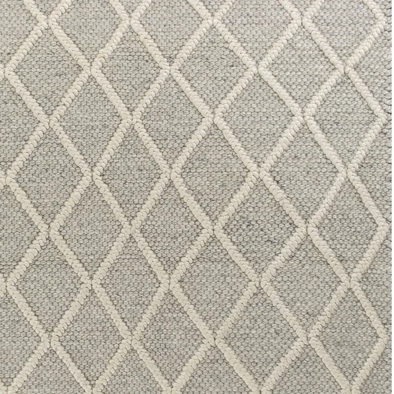 Wool Grey Area Rug Photo 3
