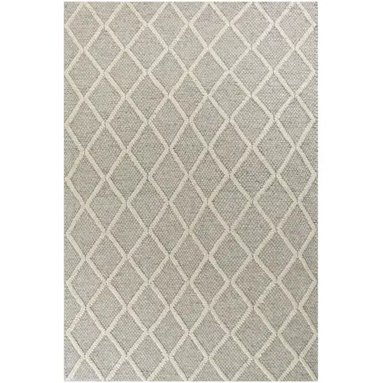 Wool Grey Area Rug Photo 1