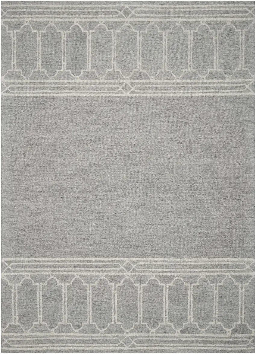 Wool Grey Area Rug Photo 2