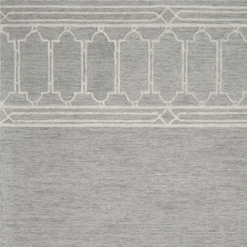 Wool Grey Area Rug Photo 3