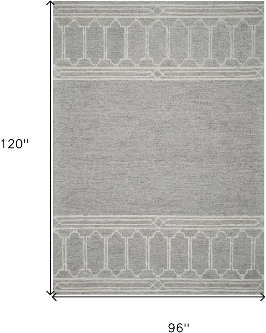 Wool Grey Area Rug Photo 3