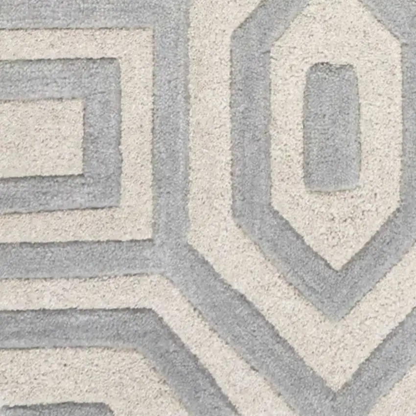 6 Wool Grey Area Rug Photo 5