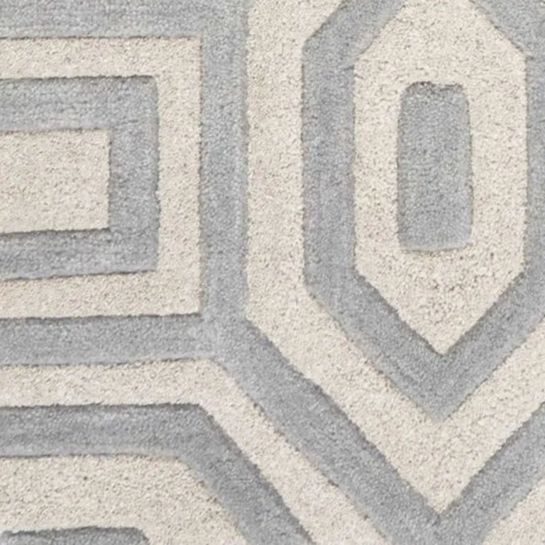 Wool Grey Area Rug Photo 5