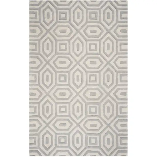 6 Wool Grey Area Rug Photo 1