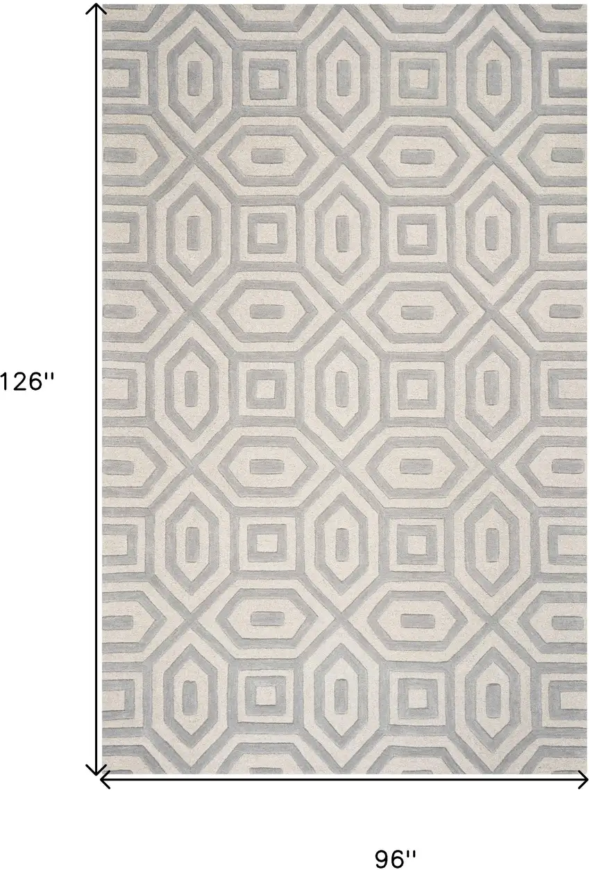 6 Wool Grey Area Rug Photo 6